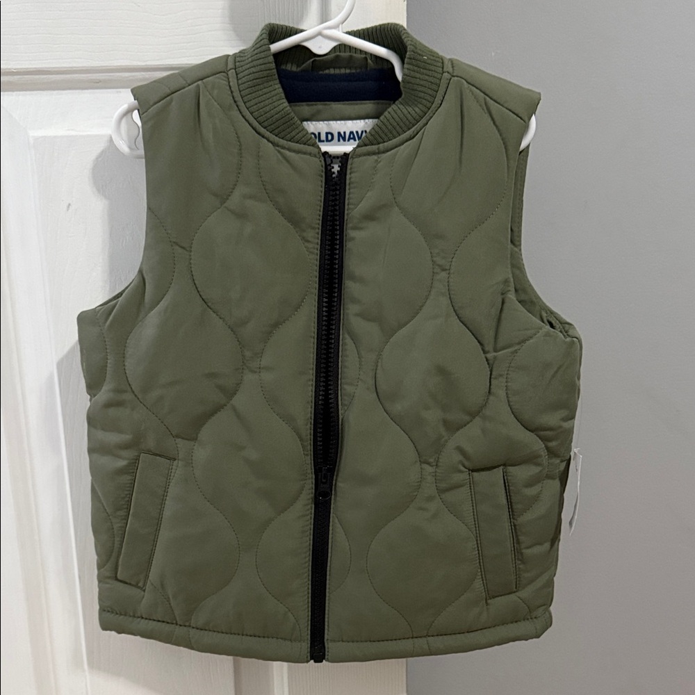 Old Navy Olive Quilted Vest